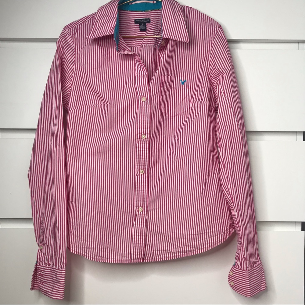 Magenta Button Up